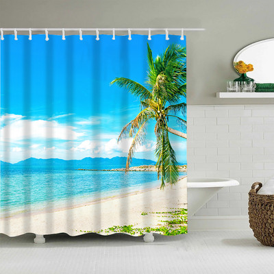 Zavjesa za tuširanje od kokosove palme Prirodni pogled Dodaci za uređenje doma Kupaonica Vodootporni set Pregradni paravan za kadu Banheiro