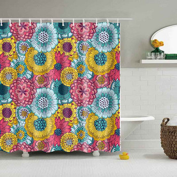 Индийска мандала завеса за душ Флорална завеса за душ Детска завеса за душ за баня Гадаене Баня Водоустойчива завеса Banheiro