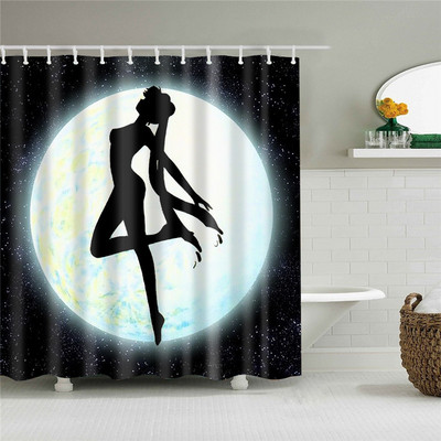 3d crtani Totoro Unicorn Zavjesa za tuširanje Kupaonica Slatka zavjesa za kupanje Vodootporna za uređenje doma Kupaonica Članak