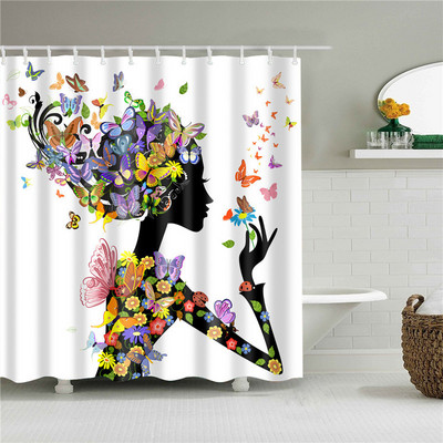 3d crtani Totoro Unicorn Zavjesa za tuširanje Kupaonica Slatka zavjesa za kupanje Vodootporna za uređenje doma Kupaonica Članak