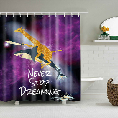 3d crtani Totoro Unicorn Zavjesa za tuširanje Kupaonica Slatka zavjesa za kupanje Vodootporna za uređenje doma Kupaonica Članak