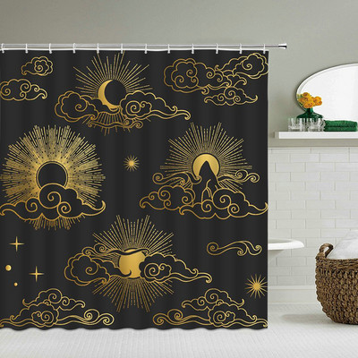 Kineski stil Cvijeće Pejzaž ptica Vodootporna zavjesa za tuš Zavjese za kupaonicu 3D ispis Kupaonica s kukama Zaslon od krpe koja se može prati