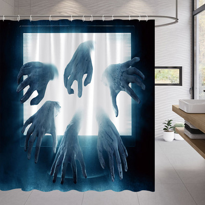 Zavjese za tuširanje u obliku šećerne lubanje Noć vještica Lobanje s cvijetom ruže Kreativne zavjese za kupanje za uređenje kućne kupaonice Tkanina koja se može prati