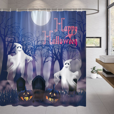 Zavjese za tuširanje u obliku šećerne lubanje Noć vještica Lobanje s cvijetom ruže Kreativne zavjese za kupanje za uređenje kućne kupaonice Tkanina koja se može prati