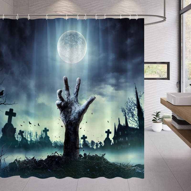 Zavjese za tuširanje u obliku šećerne lubanje Noć vještica Lobanje s cvijetom ruže Kreativne zavjese za kupanje za uređenje kućne kupaonice Tkanina koja se može prati