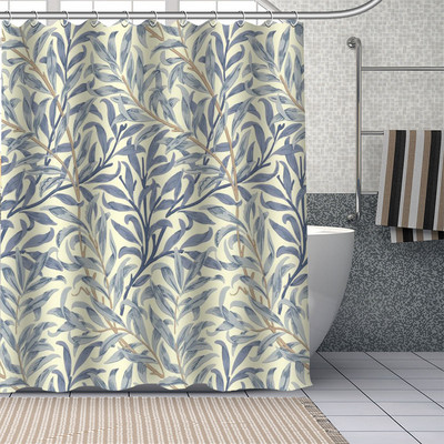 Vodootporna zavjesa za tuširanje može se prilagoditi William Morris Kupaonski pribor za tuširanje Poliesterska zavjesa za tuširanje s kukama