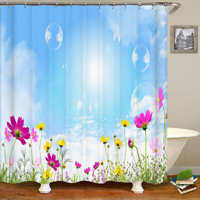 Vintage listovi cvjetnih biljaka otisnuti zavjese za tuširanje Vodootporna poliesterska tkanina Zavjese za zamračivanje kupaonice Dekoracija zaslona za kućnu kupaonicu