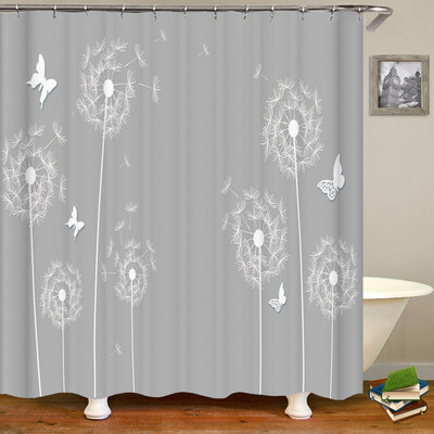 Vintage listovi cvjetnih biljaka otisnuti zavjese za tuširanje Vodootporna poliesterska tkanina Zavjese za zamračivanje kupaonice Dekoracija zaslona za kućnu kupaonicu