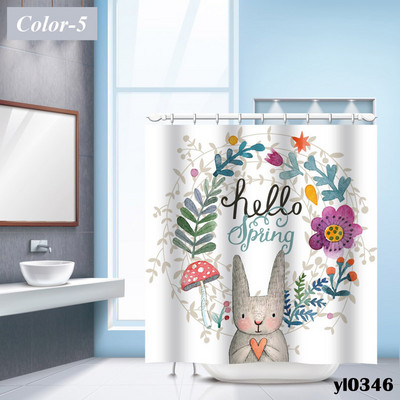 Crtani zečevi zavjese za tuširanje Zavjese Kupaonska kada Vodootporna poliesterska Kupaonica Kućni dekor Dodaci za kupaonicu Cortina Baño
