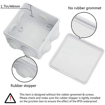 Λευκό ABS Πλαστικό περίβλημα Κουτί διακλάδωσης IP55 Σύρματα Αδιάβροχο κουτί διακλάδωσης DIY Σύνδεσμος καλωδίου Εξωτερικό Αδιάβροχο κουτί με προστασία από τη σκόνη