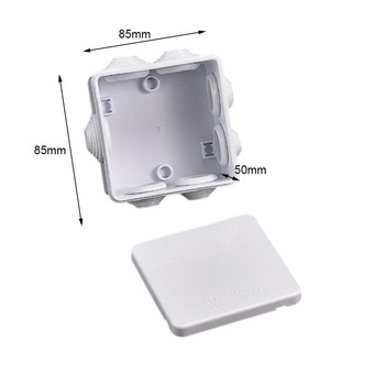Бял ABS пластмасов корпус Съединителна кутия IP55 Проводници Водоустойчива съединителна кутия Направи си сам кабелен конектор Външна прахоустойчива кутия, устойчива на дъжд