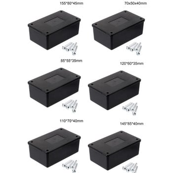 Dustproof Electrical Junction Box Μαύρο αδιάβροχο Plastic Electric Project Junction Box ABS Πλαστική θήκη οργάνων