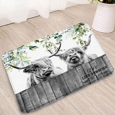 Hailendas govs dušas aizkari kūts vējdzirnavas Rietumu savvaļas dzīvnieki Dzīvnieki Bull portrets dušas aizkaru komplekts Vannas istabas aizkari ar āķiem