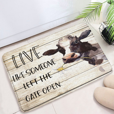 Hailendas govs dušas aizkari kūts vējdzirnavas Rietumu savvaļas dzīvnieki Dzīvnieki Bull portrets dušas aizkaru komplekts Vannas istabas aizkari ar āķiem