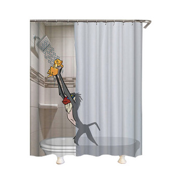 Завеса за душ със забавен анимационен герой Водоустойчива завеса Аксесоари за баня Декоративна завеса Cortinas Para La Sala