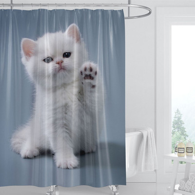 Vruća rasprodaja zavjesa za tuširanje Slatka mačja krpa za tuširanje Vodootporna protiv plijesni Pregradna zavjesa za kupaonicu Zavjesa za tuširanje