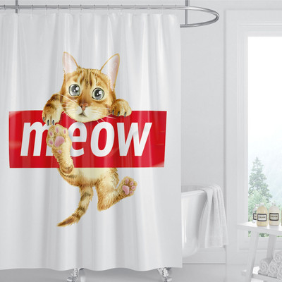 Vruća rasprodaja zavjesa za tuširanje Slatka mačja krpa za tuširanje Vodootporna protiv plijesni Pregradna zavjesa za kupaonicu Zavjesa za tuširanje