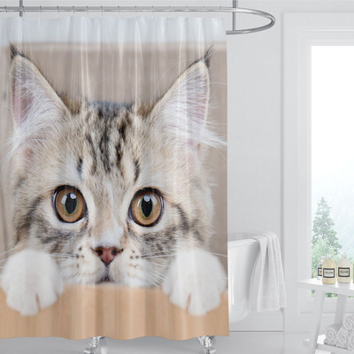 Vruća rasprodaja zavjesa za tuširanje Slatka mačja krpa za tuširanje Vodootporna protiv plijesni Pregradna zavjesa za kupaonicu Zavjesa za tuširanje