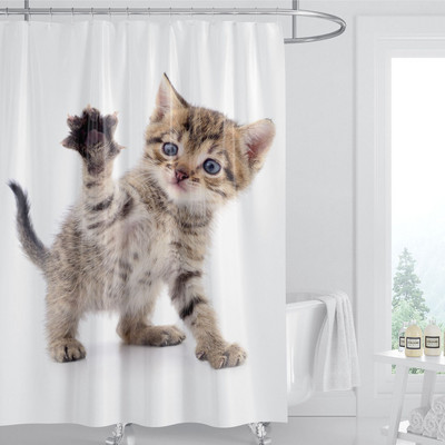 Vruća rasprodaja zavjesa za tuširanje Slatka mačja krpa za tuširanje Vodootporna protiv plijesni Pregradna zavjesa za kupaonicu Zavjesa za tuširanje