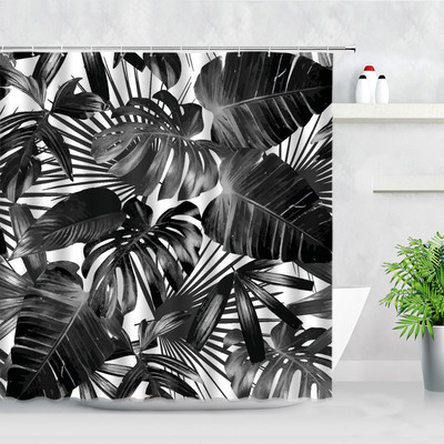 Tropu augu dušas aizkari putnu pērtiķis zebra leopards savvaļas dzīvnieki koki 3D druka ūdensizturīgs vannas ekrāns vannas istabas aizkaru komplekts