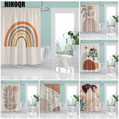 Nordic Wind Apstraktna umjetnost Boho zavjesa za tuširanje Vodootporna poliesterska zavjesa za kupaonicu Morandi Color Block Zavjese za uređenje kupaonice