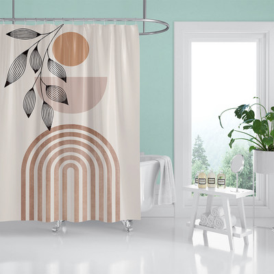 Nordic Wind Apstraktna umjetnost Boho zavjesa za tuširanje Vodootporna poliesterska zavjesa za kupaonicu Morandi Color Block Zavjese za uređenje kupaonice