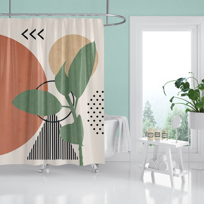 Nordic Wind Apstraktna umjetnost Boho zavjesa za tuširanje Vodootporna poliesterska zavjesa za kupaonicu Morandi Color Block Zavjese za uređenje kupaonice