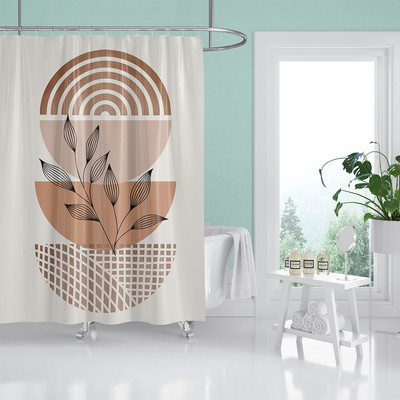 Nordic Wind Apstraktna umjetnost Boho zavjesa za tuširanje Vodootporna poliesterska zavjesa za kupaonicu Morandi Color Block Zavjese za uređenje kupaonice