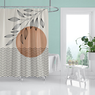 Nordic Wind Apstraktna umjetnost Boho zavjesa za tuširanje Vodootporna poliesterska zavjesa za kupaonicu Morandi Color Block Zavjese za uređenje kupaonice