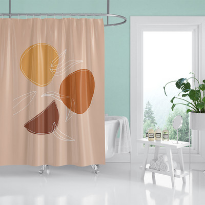 Nordic Wind Apstraktna umjetnost Boho zavjesa za tuširanje Vodootporna poliesterska zavjesa za kupaonicu Morandi Color Block Zavjese za uređenje kupaonice