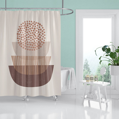 Nordic Wind Apstraktna umjetnost Boho zavjesa za tuširanje Vodootporna poliesterska zavjesa za kupaonicu Morandi Color Block Zavjese za uređenje kupaonice