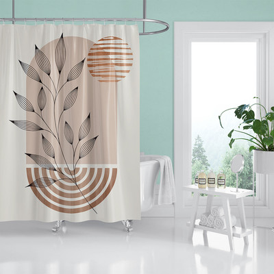 Nordic Wind Apstraktna umjetnost Boho zavjesa za tuširanje Vodootporna poliesterska zavjesa za kupaonicu Morandi Color Block Zavjese za uređenje kupaonice