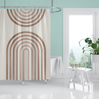 Nordic Wind Apstraktna umjetnost Boho zavjesa za tuširanje Vodootporna poliesterska zavjesa za kupaonicu Morandi Color Block Zavjese za uređenje kupaonice