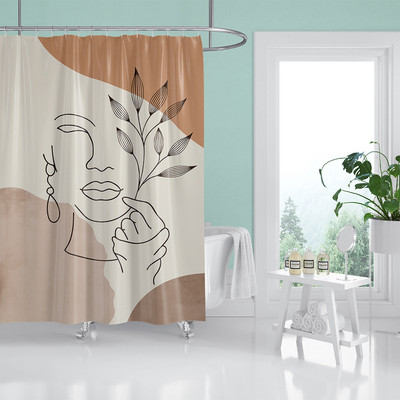 Nordic Wind Apstraktna umjetnost Boho zavjesa za tuširanje Vodootporna poliesterska zavjesa za kupaonicu Morandi Color Block Zavjese za uređenje kupaonice