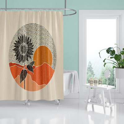 Nordic Wind Apstraktna umjetnost Boho zavjesa za tuširanje Vodootporna poliesterska zavjesa za kupaonicu Morandi Color Block Zavjese za uređenje kupaonice