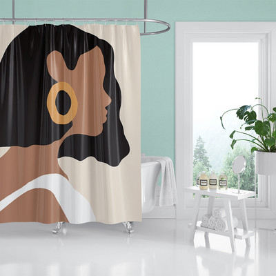 Nordic Wind Apstraktna umjetnost Boho zavjesa za tuširanje Vodootporna poliesterska zavjesa za kupaonicu Morandi Color Block Zavjese za uređenje kupaonice