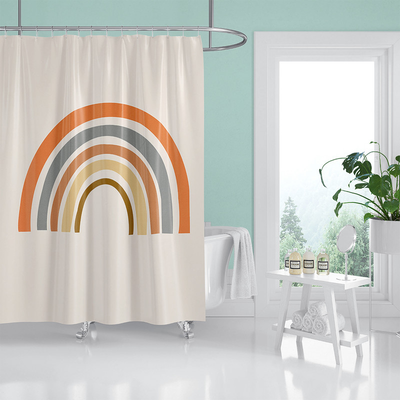 Nordic Wind Apstraktna umjetnost Boho zavjesa za tuširanje Vodootporna poliesterska zavjesa za kupaonicu Morandi Color Block Zavjese za uređenje kupaonice