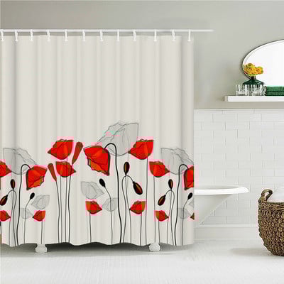 Prekrasna leptir cvijeće Zavjesa za tuširanje Kupaonski ekran Dekoracija Velike 240X180 Zavjese za tuširanje Vodootporna periva tkanina