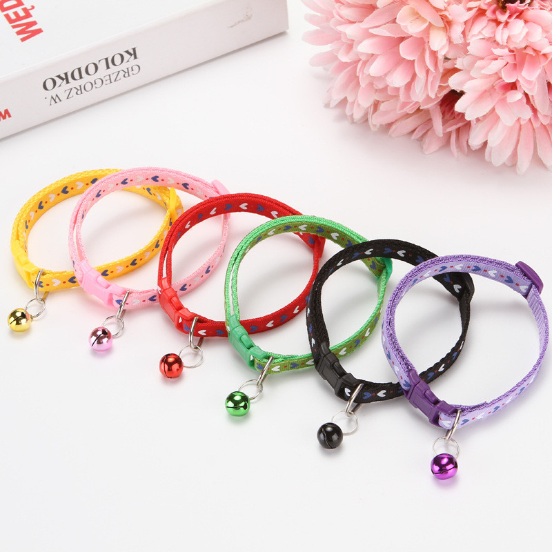 Mājdzīvnieku kaklasiksna multfilma Mīlestības krāsa suns kucēns kaķis Aksesuāri kaķēnu kaklasiksna Regulējams drošības zvans mājdzīvnieku kaklarota