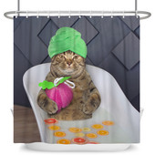 Smiješne zavjese za tuš Kupaonska zavjesa s kukama Dekor vodootporna mačka pas 3d zavjesa za tuširanje kreativne osobnosti