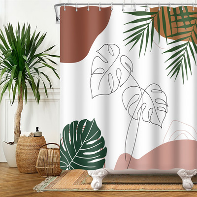 Nordic Wind Apstraktna umjetnost Boho zavjesa za tuširanje Vodootporna poliesterska zavjesa za kupaonicu Morandi Color Block Zavjese za uređenje kupaonice