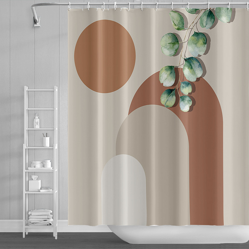 Nordic Wind Apstraktna umjetnost Boho zavjesa za tuširanje Vodootporna poliesterska zavjesa za kupaonicu Morandi Color Block Zavjese za uređenje kupaonice