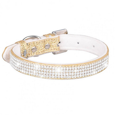 Briljantna ogrlica za kućne ljubimce Ogrlica za pse pogodna za kožu Snažni psi Ogrlica s intarzijama od kamenčića Otporna na habanje