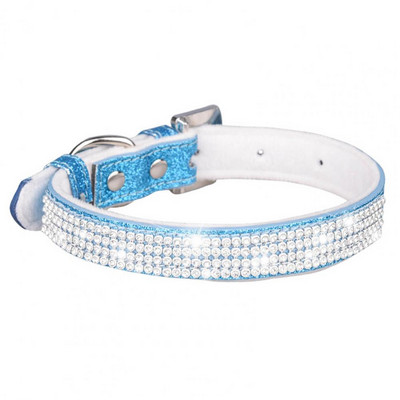 Briljantna ogrlica za kućne ljubimce Ogrlica za pse pogodna za kožu Snažni psi Ogrlica s intarzijama od kamenčića Otporna na habanje
