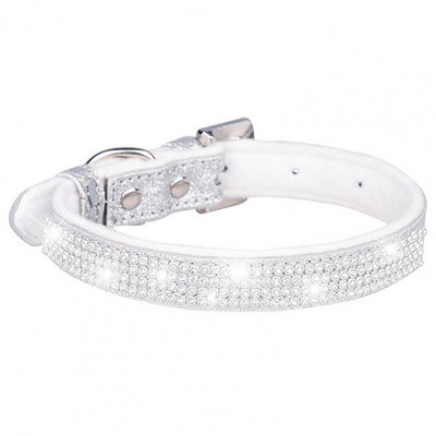 Briljantna ogrlica za kućne ljubimce Ogrlica za pse pogodna za kožu Snažni psi Ogrlica s intarzijama od kamenčića Otporna na habanje