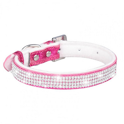 Briljantna ogrlica za kućne ljubimce Ogrlica za pse pogodna za kožu Snažni psi Ogrlica s intarzijama od kamenčića Otporna na habanje