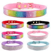 Mekana podesiva antilop kožna ogrlica za štene sa vještačkim dijamantima Mačka, kućni ljubimac, ružičasta ogrlica, odijelo, potrepštine za pse, ogrlica za štene