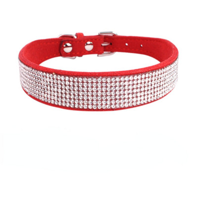 Mekana podesiva antilop kožna ogrlica za štene sa vještačkim dijamantima Mačka, kućni ljubimac, ružičasta ogrlica, odijelo, potrepštine za pse, ogrlica za štene