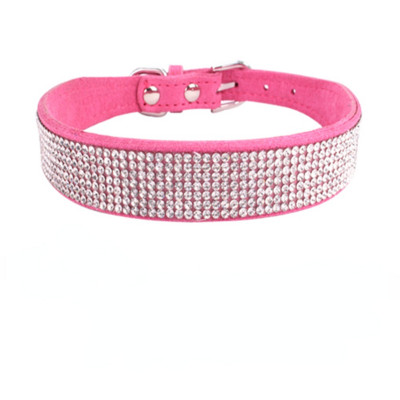 Mekana podesiva antilop kožna ogrlica za štene sa vještačkim dijamantima Mačka, kućni ljubimac, ružičasta ogrlica, odijelo, potrepštine za pse, ogrlica za štene