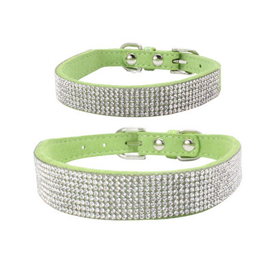 Mekana podesiva antilop kožna ogrlica za štene sa vještačkim dijamantima Mačka, kućni ljubimac, ružičasta ogrlica, odijelo, potrepštine za pse, ogrlica za štene